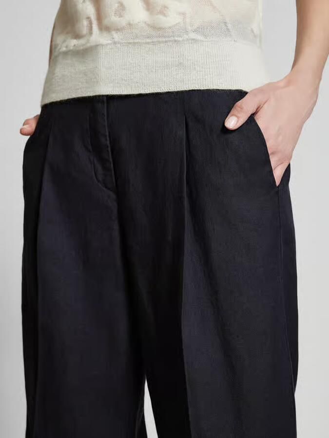 CAMBIO Straight leg bandplooibroek met persplooien model 'AMELIE'