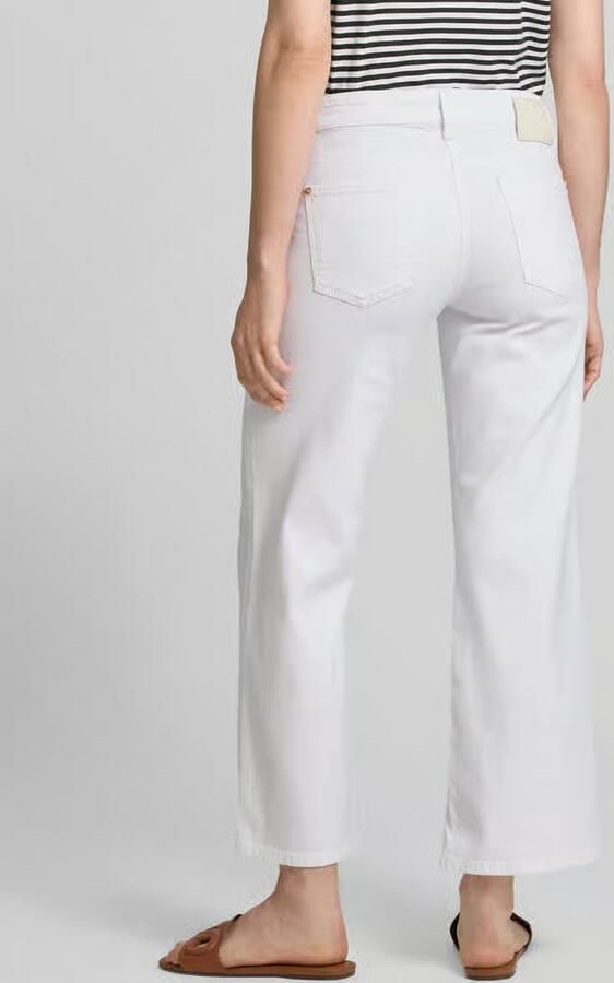 CAMBIO Stijlvolle Francesca Ecru Straight Jeans Beige Dames
