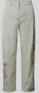 CAMBIO Tapered fit broek met motiefstitching model 'EVE'