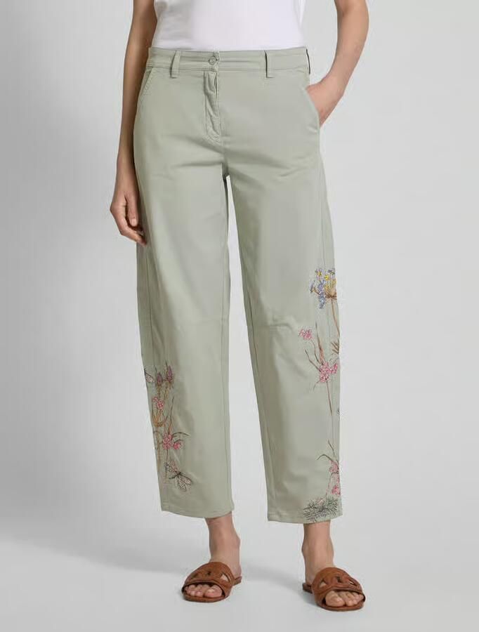 CAMBIO Tapered fit broek met motiefstitching model 'EVE' - Foto 2