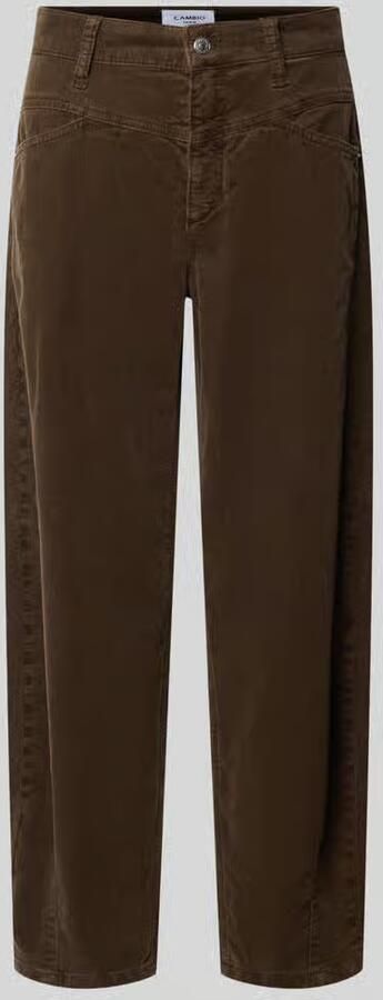 CAMBIO tapered fit corduroy broek van katoenmix model 'ELIN'
