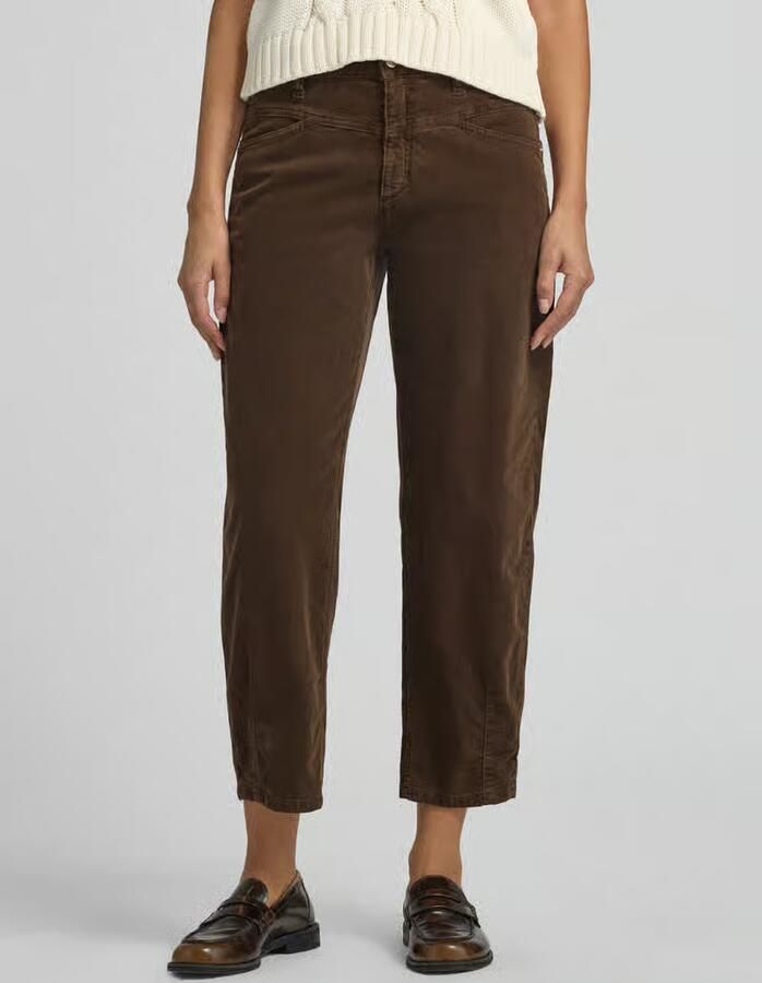 CAMBIO tapered fit corduroy broek van katoenmix model 'ELIN' - Foto 3