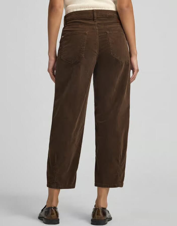 CAMBIO tapered fit corduroy broek van katoenmix model 'ELIN' - Foto 2