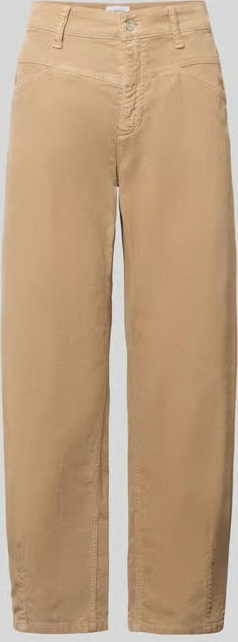 CAMBIO tapered fit corduroy broek van katoenmix model 'ELIN'