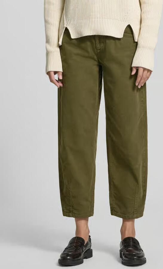 CAMBIO tapered fit corduroy broek van katoenmix model 'ELIN' - Foto 2