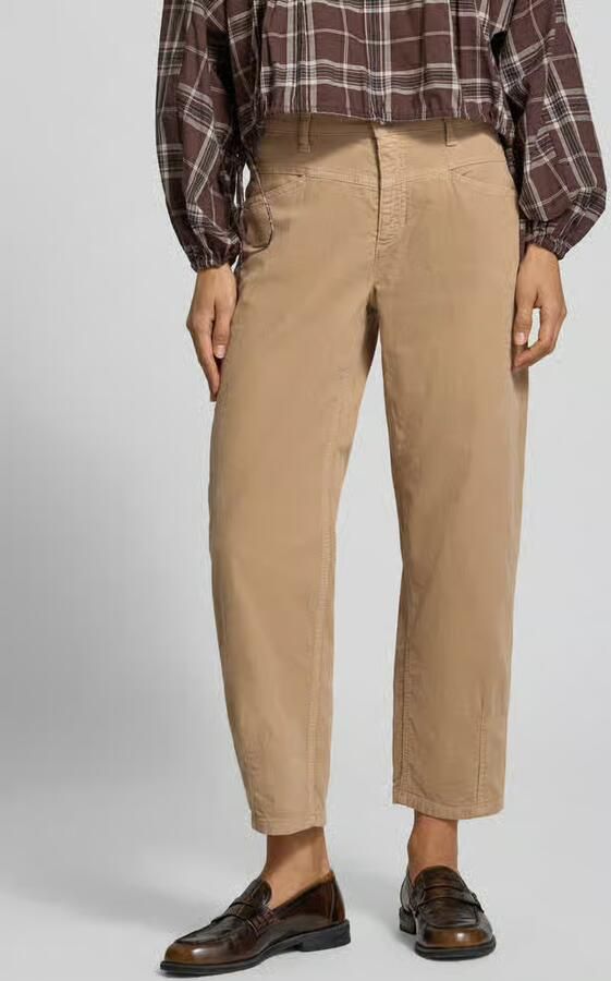 CAMBIO tapered fit corduroy broek van katoenmix model 'ELIN' - Foto 3