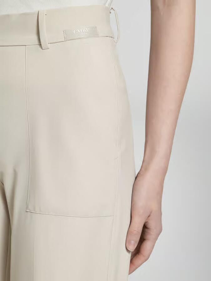 CAMBIO Tapered fit stoffen broek met verkort model