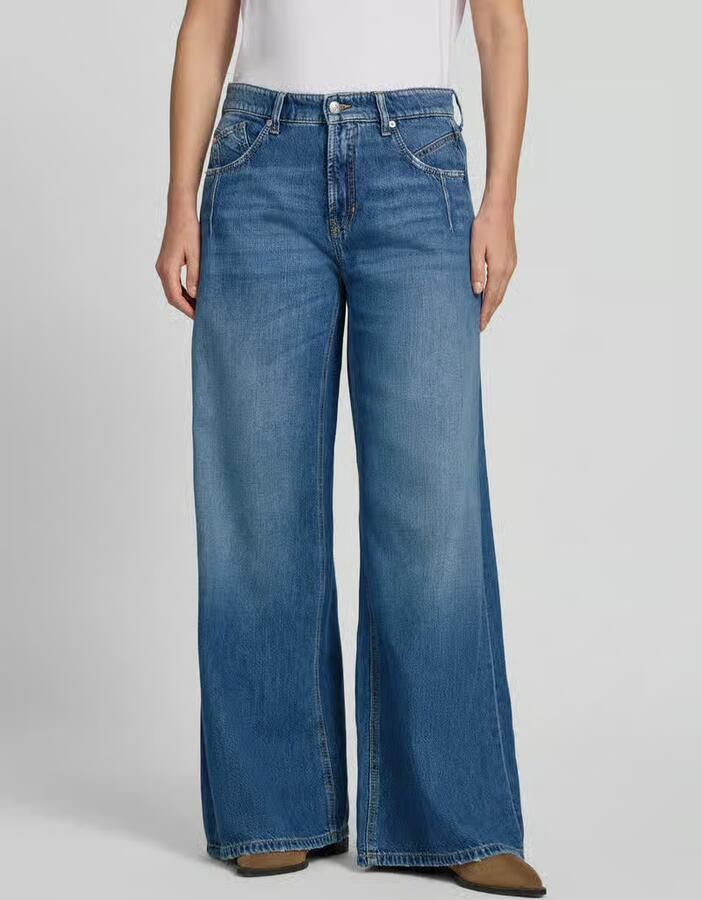 CAMBIO Wide & loose fit jeans van katoenmix model 'PALAZZO ADVANCE' - Foto 2