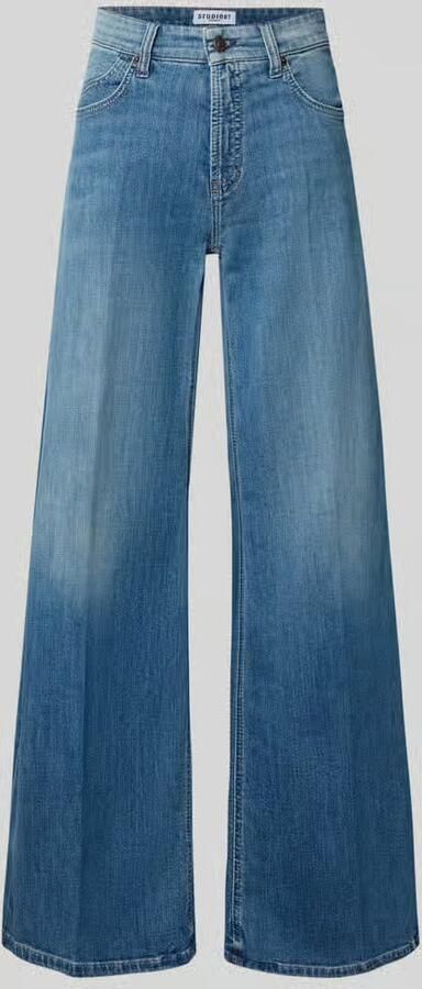 CAMBIO Wide & loose fit jeans van katoenmix model 'PALAZZO FLARE'