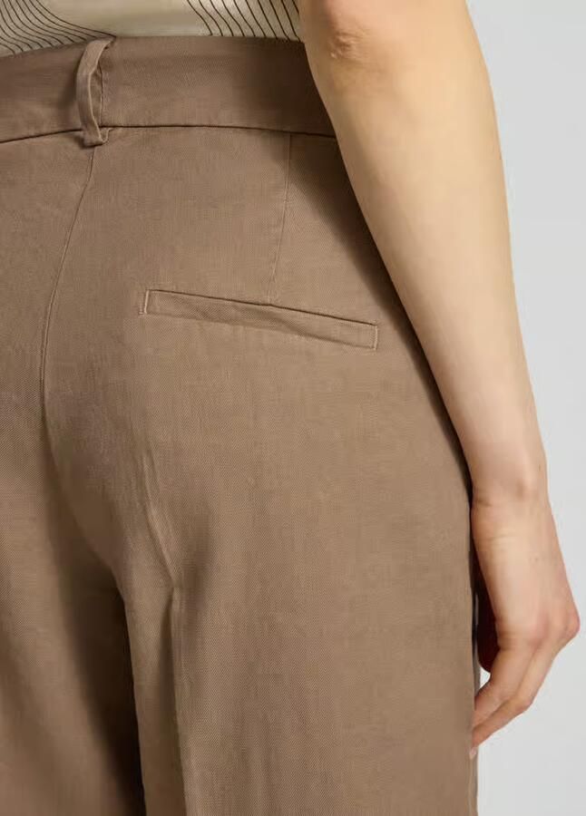 CAMBIO wide fit broek van linnenmix model 'ANAIS'