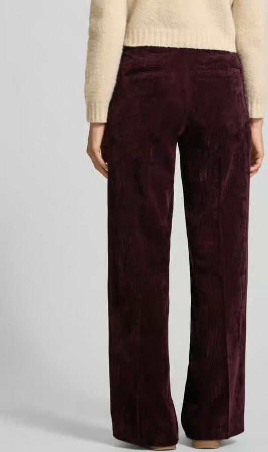 CAMBIO Wide fit corduroy broek met persplooien model 'Amelie'