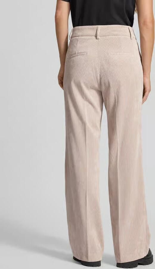 CAMBIO Wide fit corduroy broek met persplooien model 'Amelie'
