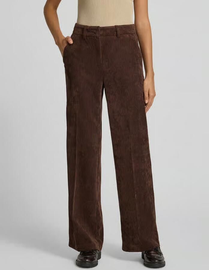 CAMBIO Wide fit corduroy broek met persplooien model 'Amelie' - Foto 2