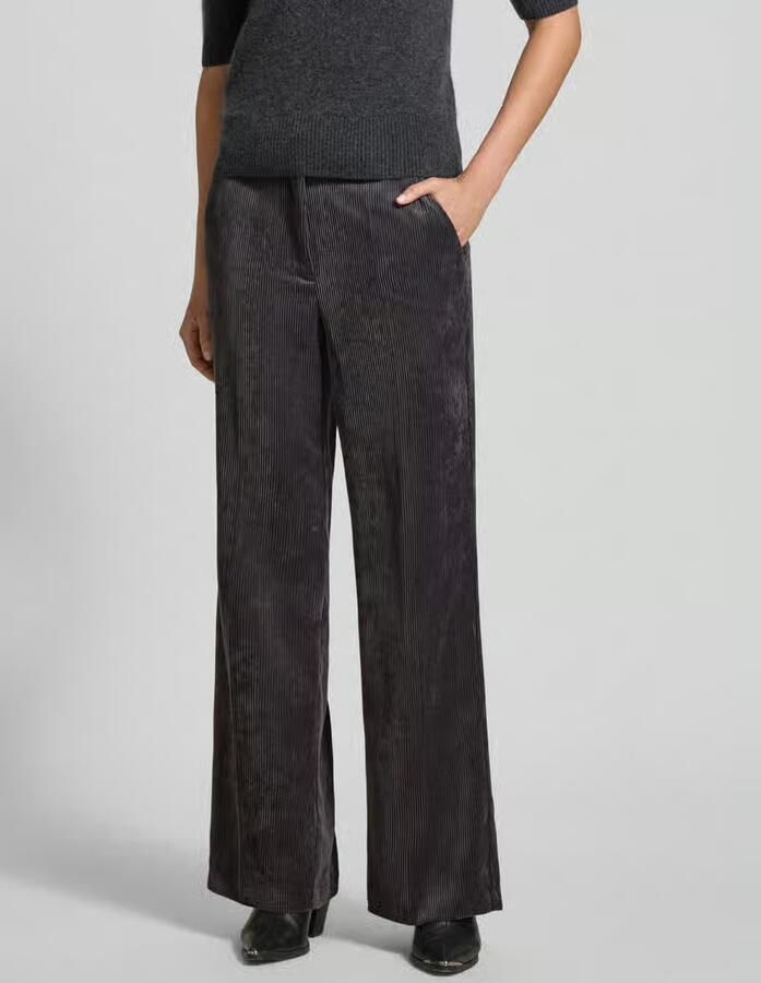CAMBIO Wide fit corduroy broek met persplooien model 'Amelie' - Foto 3