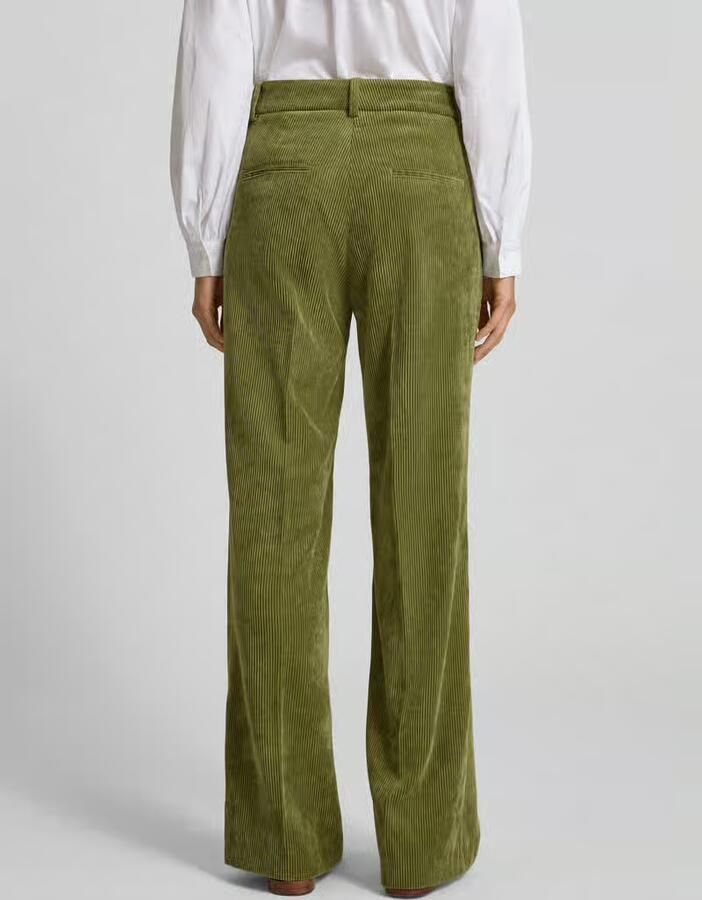 CAMBIO Wide fit corduroy broek met persplooien model 'Amelie'