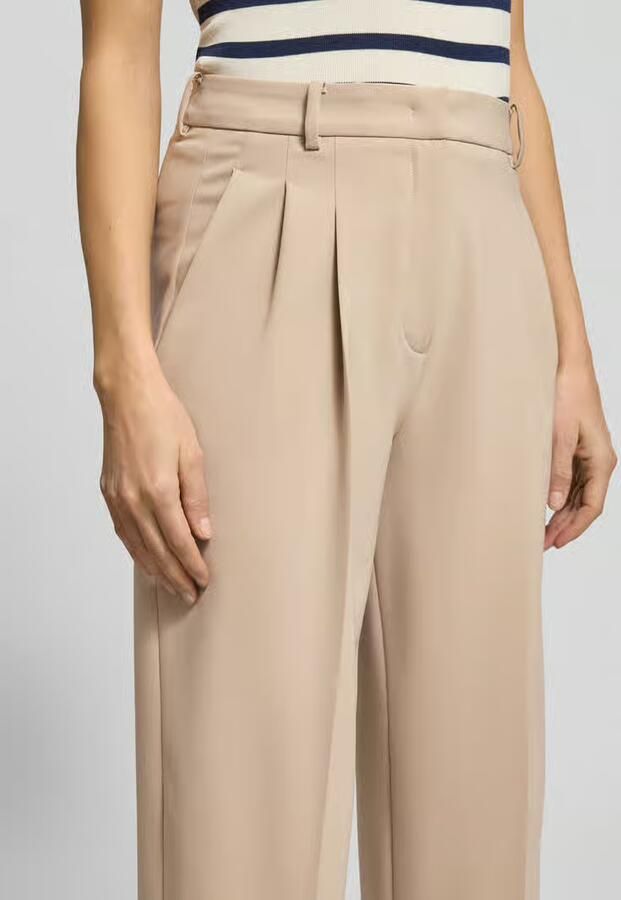 CAMBIO Wide fit stoffen broek met achterzakken model 'Emilie'