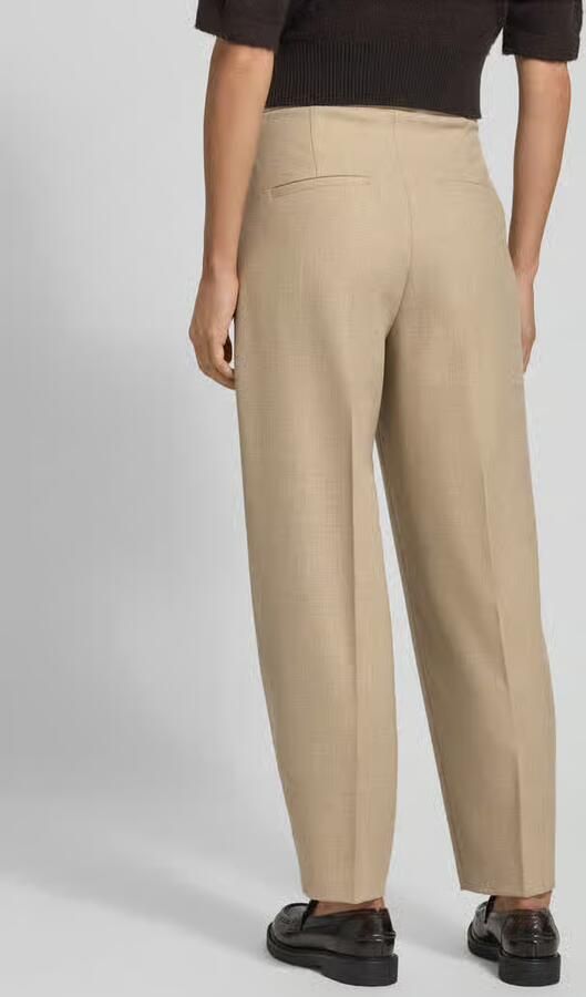 CAMBIO Wide fit stoffen broek met viscose-wol aandeel model 'Elaine'