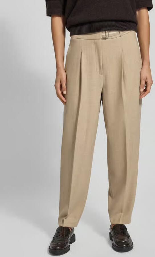 CAMBIO Wide fit stoffen broek met viscose-wol aandeel model 'Elaine' - Foto 2