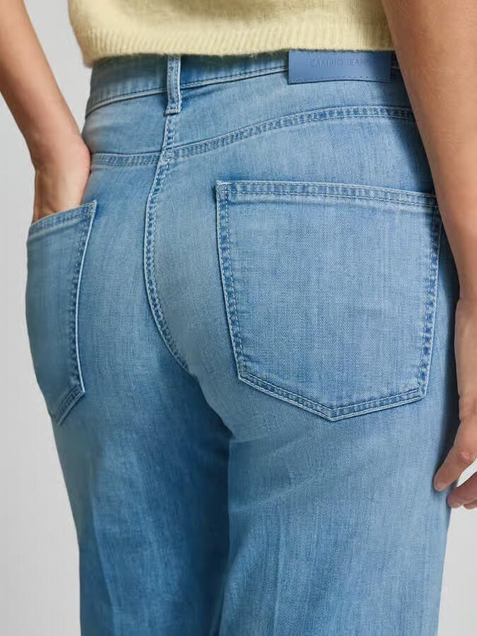 CAMBIO Wide leg jeans van katoenmix model 'FABIENNE'