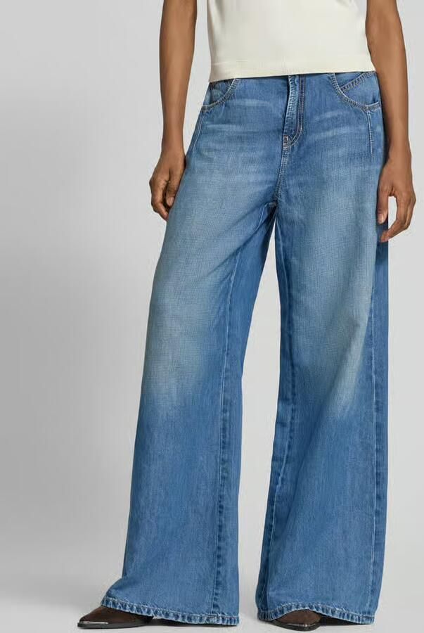 CAMBIO Wide leg jeans van katoenmix model 'PALAZZO' - Foto 4