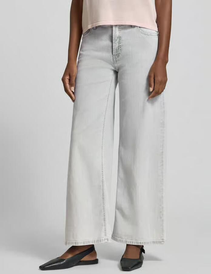 CAMBIO Wide leg jeans van katoenmix model 'PALAZZO' - Foto 3