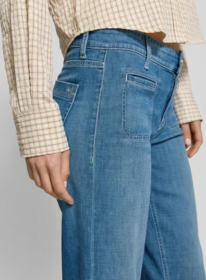 CAMBIO Wide leg jeans van katoenmix model 'TESS'