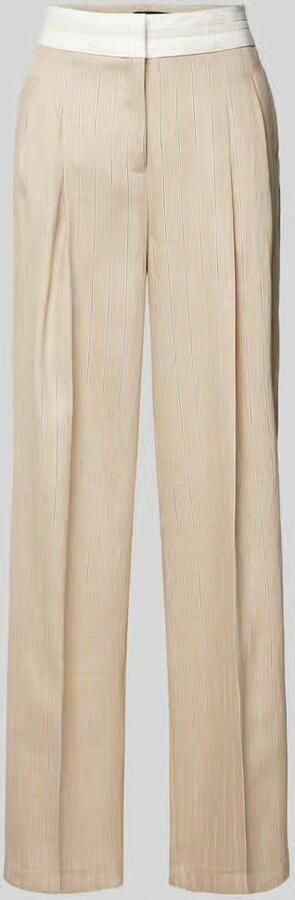 CAMBIO Wide leg linnen broek met bandplooien model 'ANNY' - Foto 2