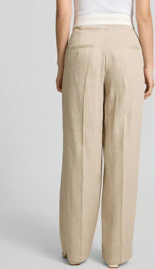 CAMBIO Wide leg linnen broek met bandplooien model 'ANNY' - Foto 3