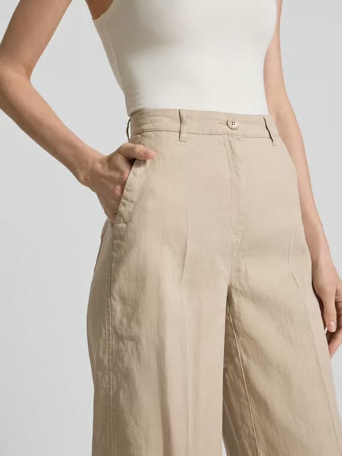 CAMBIO Straight fit stoffen broek met siernaad model 'Cameron'