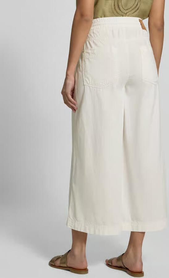 CAMBIO Wide leg stoffen broek met verkort model 'ALM'