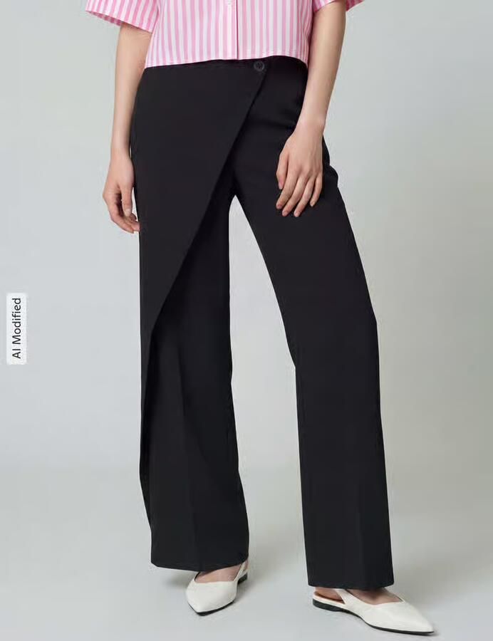 CAMBIO Wide leg wijdte broek met persplooien model 'ANAIS' - Foto 2
