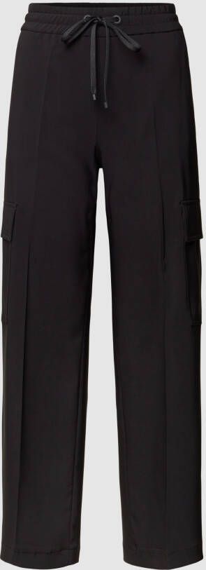 CAMBIO Stoffen broek met elastische band met logo model 'Cameron'