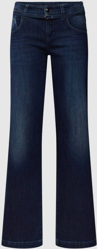 CAMBIO Flared jeans met labeldetails model 'TESS WIDE LEG'
