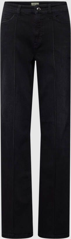 CAMBIO Flared Denim Jeans met Plooien Middengrijs Gray Dames