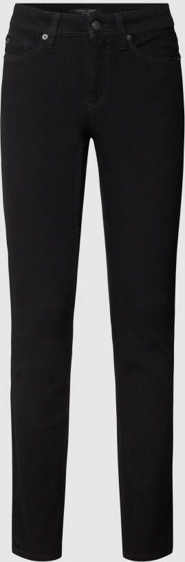 CAMBIO Stijlvolle Skinny Basic Rinsed Wash Zwarte Jeans Black Dames - Foto 1