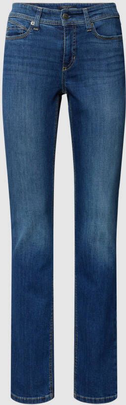 CAMBIO Sophisticated Dark Used Jeans Hoge Taille Slim Fit Blue Dames