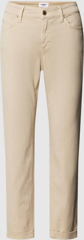 CAMBIO Stijlvolle Skinny Broek 0083 14 7670 Cement Beige Dames