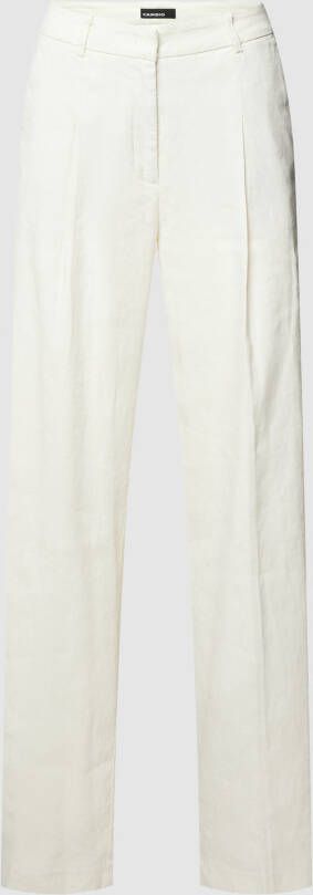 CAMBIO Wide leg linnen broek met bandplooien model 'MIRA'