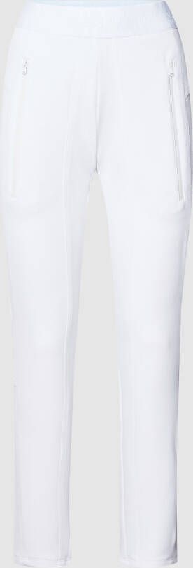 CAMBIO Skinny fit broek met elastische band met logo model 'Jordi'