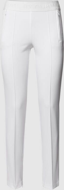CAMBIO Stoffen broek met elastische band met logo model 'Rona'