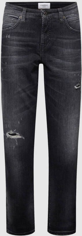 CAMBIO Slim fit jeans in used-look model 'KERRY'