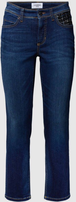 CAMBIO Slim fit jeans met tweeddetail model 'Piper'