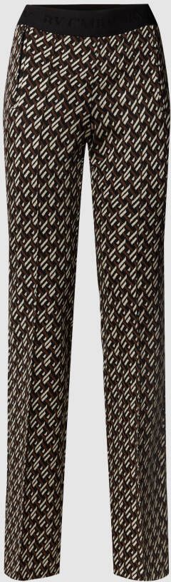 CAMBIO Stoffen broek met all-over motief model 'FLOWER'