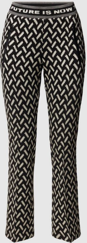 CAMBIO Stoffen broek met all-over motief model 'RANEE'