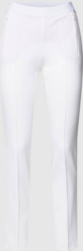 CAMBIO Stoffen broek met elastische band met logo model 'Rona'