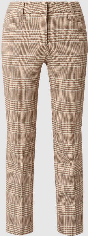 CAMBIO Stoffen broek met rechte pasvorm en galonstrepen