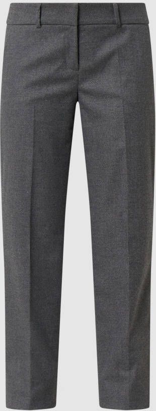 CAMBIO Stoffen broek met rechte pasvorm en persplooien