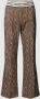 CAMBIO Stijlvolle bruine broek met kettingprint Brown Dames - Thumbnail 1