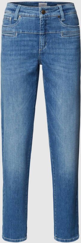 CAMBIO Straight fit jeans met applicaties op de zakken