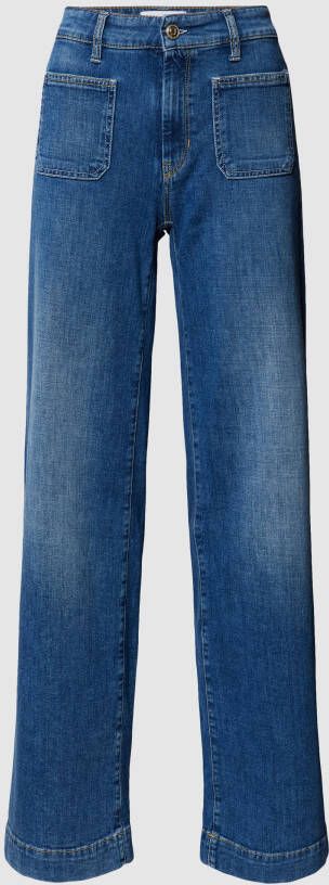 CAMBIO Straight fit jeans met labeldetails model 'AILEEN' Model 'AILEEN'